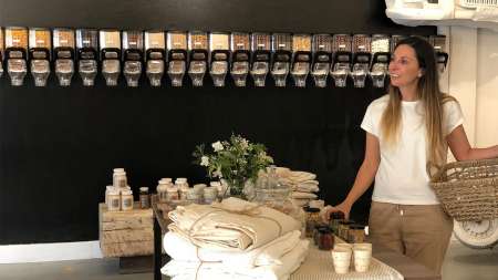 Market saludable con productos orgánicos, para veganos, celíacos, intolerantes a la lactosa y coci