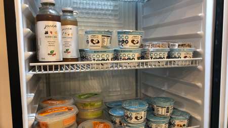 Market saludable con productos orgánicos, para veganos, celíacos, intolerantes a la lactosa y coci