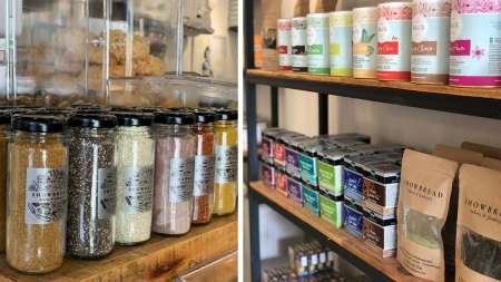 Market saludable con productos orgánicos, para veganos, celíacos, intolerantes a la lactosa y coci