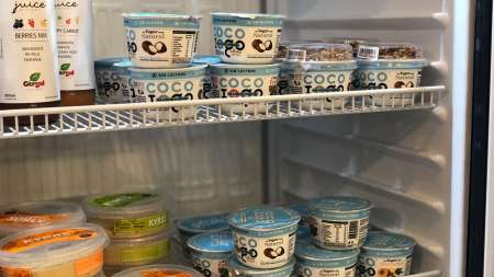 Market saludable con productos orgánicos, para veganos, celíacos, intolerantes a la lactosa y coci