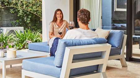 muebles de jardin de aluminio anonizado