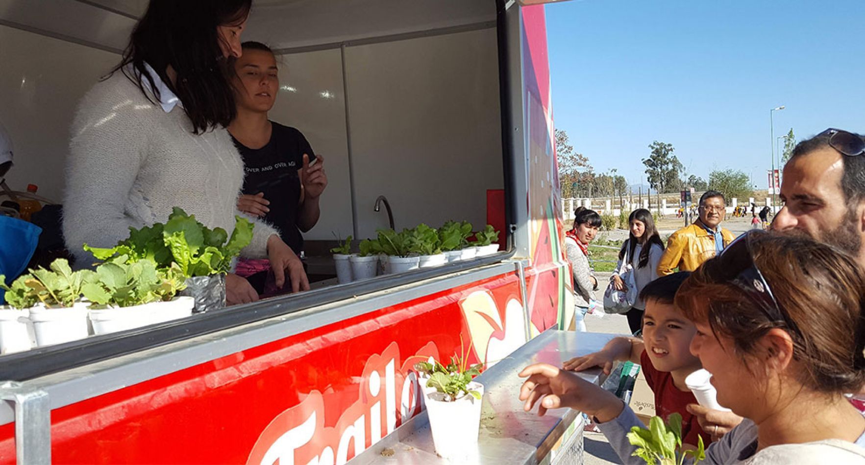 Se entregan verduras de la huerta a cambio