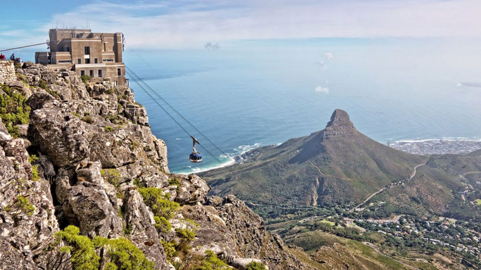 Teleférico para subir a Table Mountain en Ciudad del Cabo